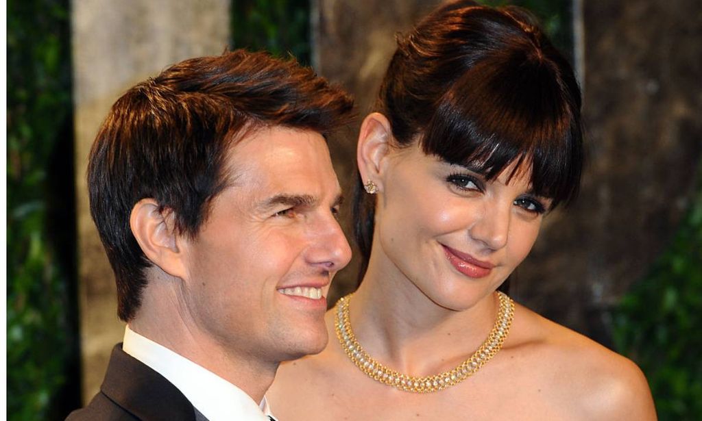 Katie Holmes and Tom Cruise posing during happier times in marriage