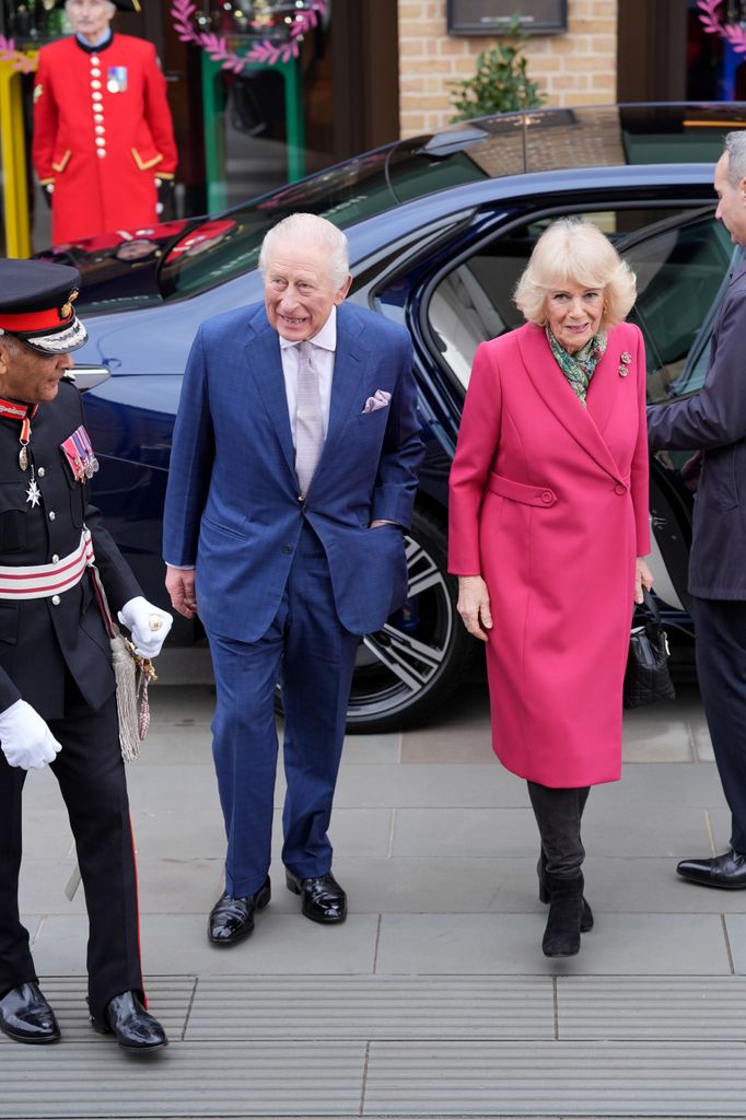 The royal looked fabulous in her new, Barbie-pink coat
