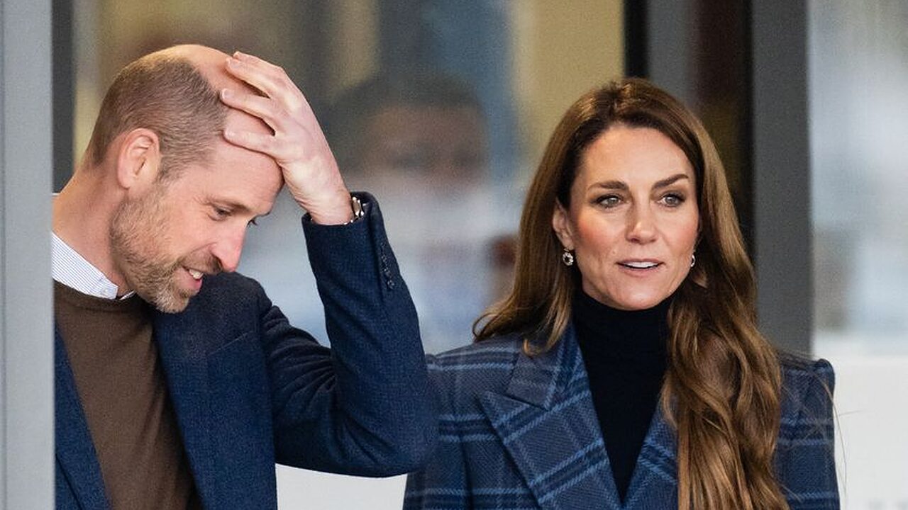 STIRLING, SCOTLAND - JANUARY 20: Catherine, Princess of Wales and Prince William, Prince of Wales depart the National Curling Academy with Prince William, Prince of Wales on January 20, 2026 in Stirling, Scotland. The Prince and Princess of Wales visited Stirling and Falkirk today to highlight Scottish heritage traditions and the ways in which they connect communities. (Photo by Samir Hussein/WireImage)