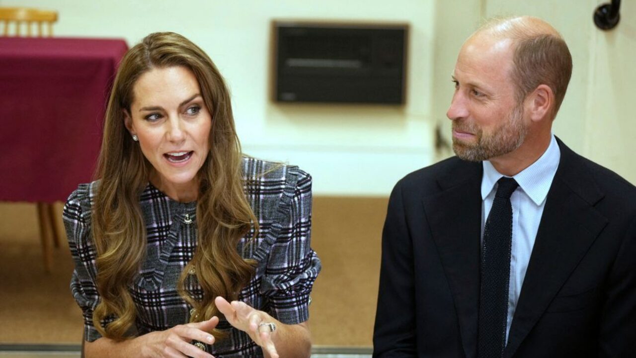 Britain's Catherine, Princess of Wales and Britain's Prince William, Prince of Wales visit the National Federation of Women's Institute (WI) in Sunningdale, west of London on September 8, 2025, to commemorate the three-year anniversary of the death of William's late grandmother Queen Elizabeth II. The Prince will meet with members from Sunningdale WI there and across Berkshire to hear about the work of the WI and how it gives opportunities for women to socialise, learn new skills and engage in community projects. (Photo by Alastair Grant / POOL / AFP) (Photo by ALASTAIR GRANT/POOL/AFP via Getty Images)