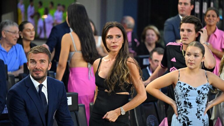 Harper Beckham also wore a ballet bun at the Leagues Cup Group J football match between Inter Miami CF and Cruz Azul a week later