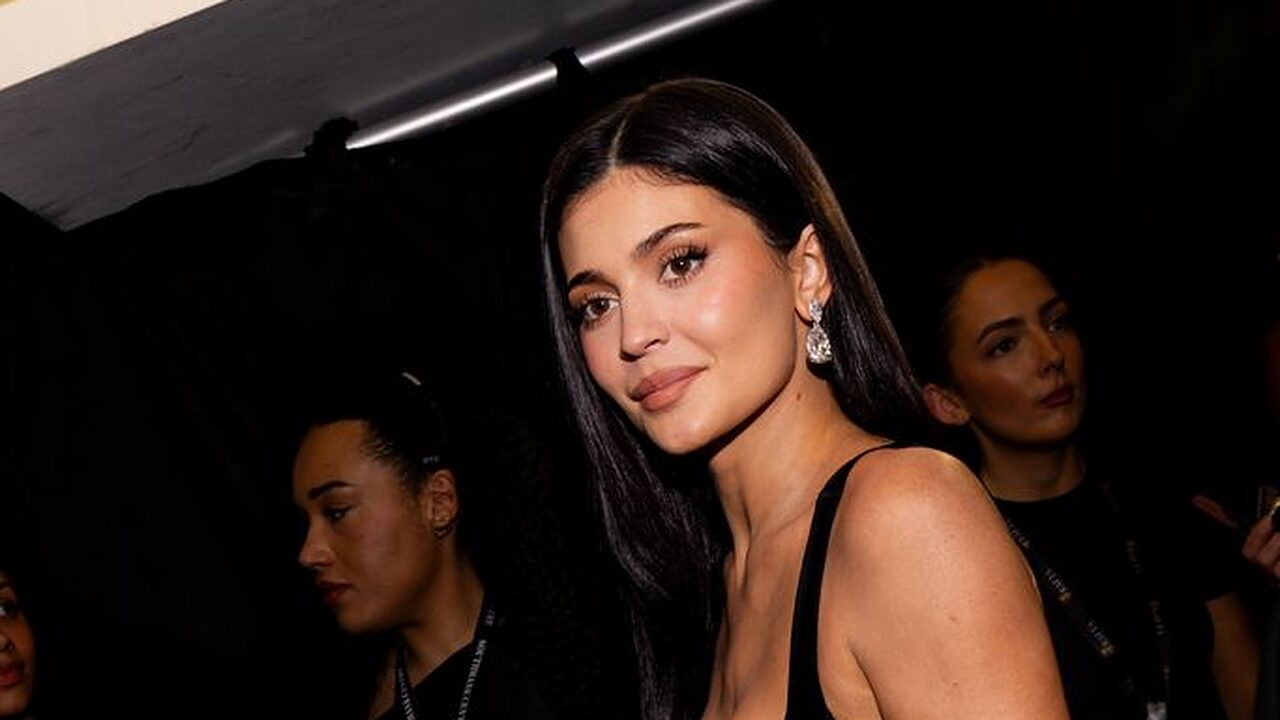 Kylie Jenner poses backstage during the EE BAFTA Film Awards 2026 at The Royal Festival Hall on February 22, 2026