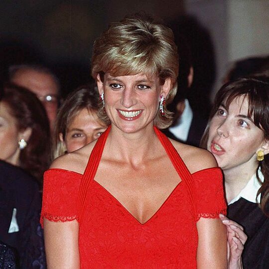 Princess Diana looking stuynning in red while in Argentina in 1995