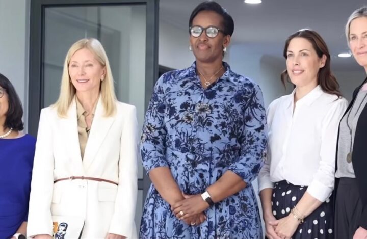 Η συνάντηση με την Πρώτη Κυρία της Ρουάντα, Ζανέτ Καγκάμε, για το μέλλον των εκπαιδευτικών προγραμμάτων.