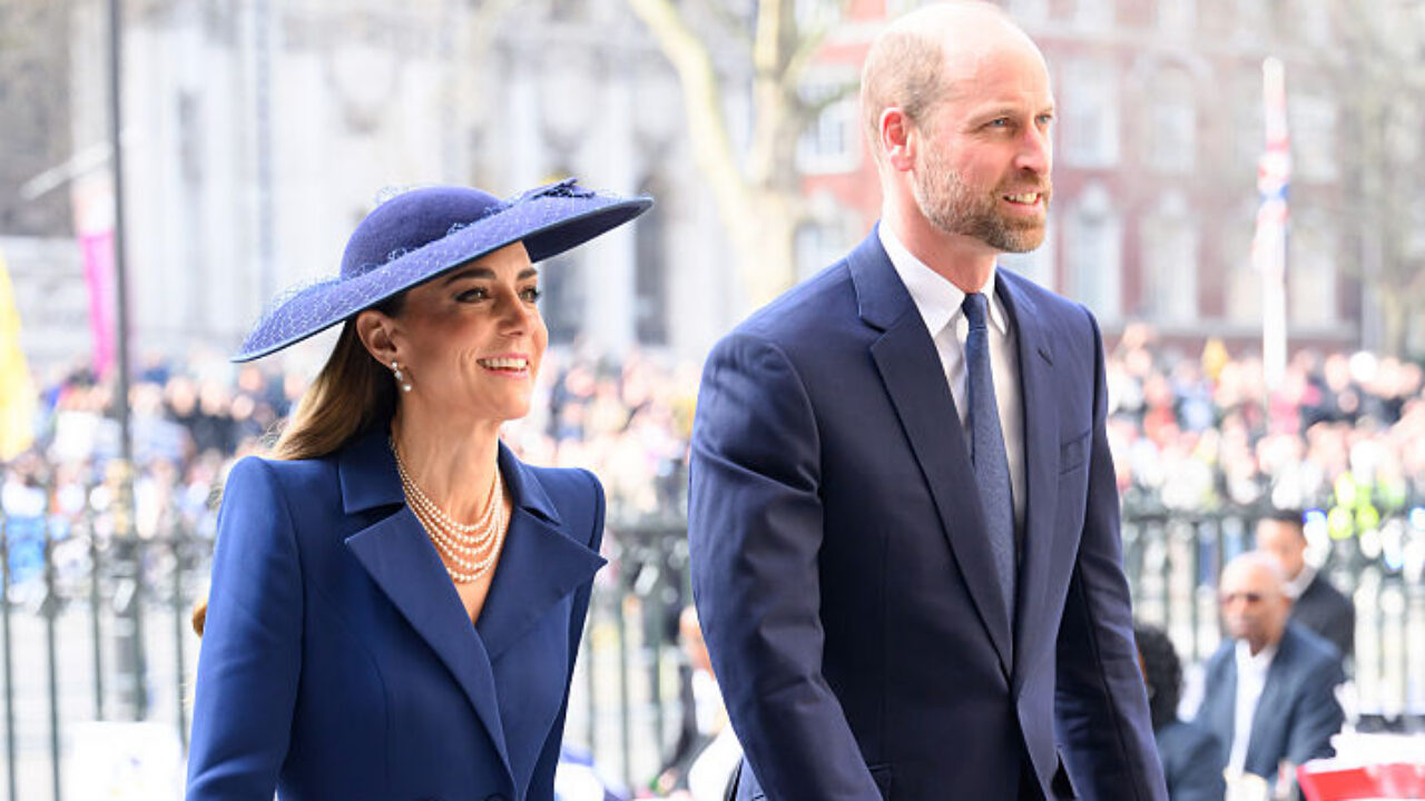 LONDON, ENGLAND - MARCH 09: Catherine, Princess of Wales and Prince William, Prince of Wales attend the 2026 Commonwealth Day Service at Westminster Abbey on March 09, 2026 in London, England. (Photo by Karwai Tang/WireImage)