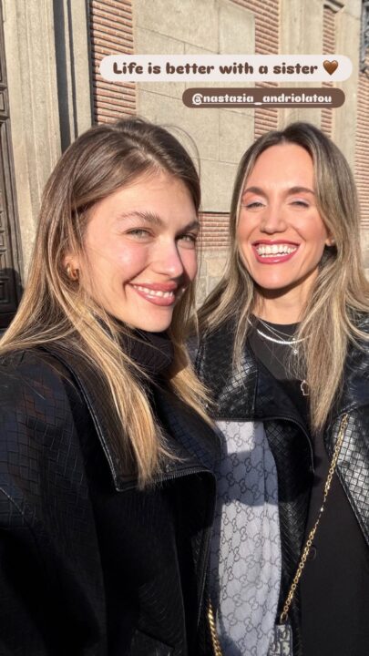 Η Κλέλια Ανδριολάτου με την αδερφή της, Ναστάζια, στην Μαδρίτη
